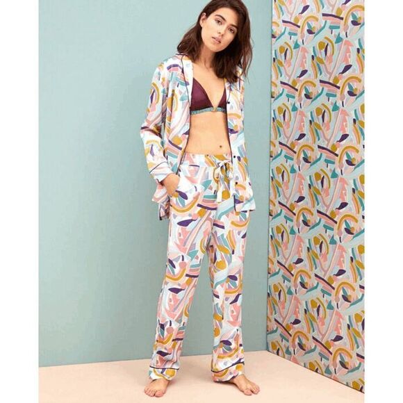 Princess Tam-Tam x Eliza Nalin Pyjama Trousers and Pyjama Jacket - Picture 1 of 14